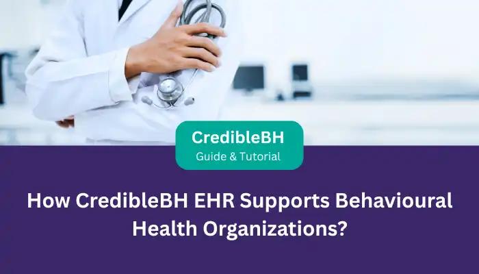 How CredibleBH EHR Supports Behavioural Health Organizations How CredibleBH EHR Supports Behavioural Health Organizations